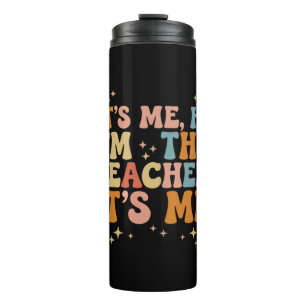 Garrafa Térmica Groovy é eu Olá Sou o Professor É a minha escola