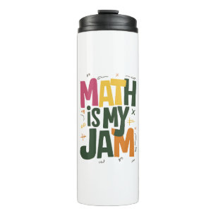 Garrafa Térmica Groovy Math é minha paixão Primeiro Dia de Volta à