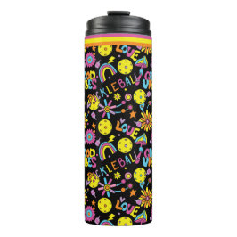 Garrafa Térmica Groovy, retrô 90, preto