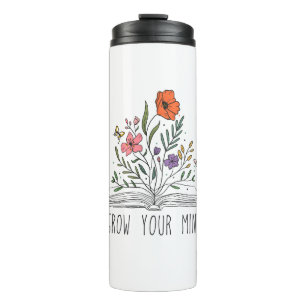 Garrafa Térmica Grow Your Mind Boho Wildflower and Book