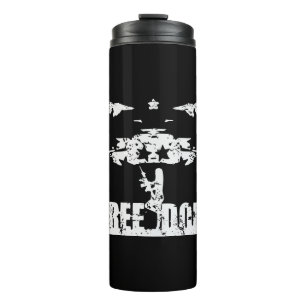 Garrafa Térmica Grunge FREEDOM Pintinho #USAPatriotGraphics ©