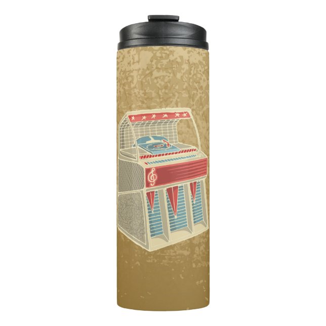 Garrafa Térmica Grunge Jukebox (Frente)