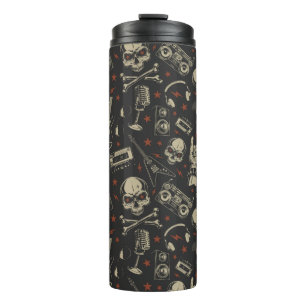 Garrafa Térmica Grunge musica crânio bósforo