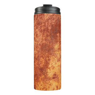 Garrafa Térmica Grunge, textura de metal enferrujado, ferrugem e m