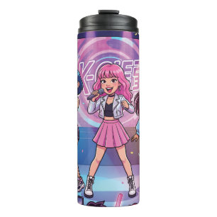 Garrafa Térmica Grupo feminino de KPop de desenho animado