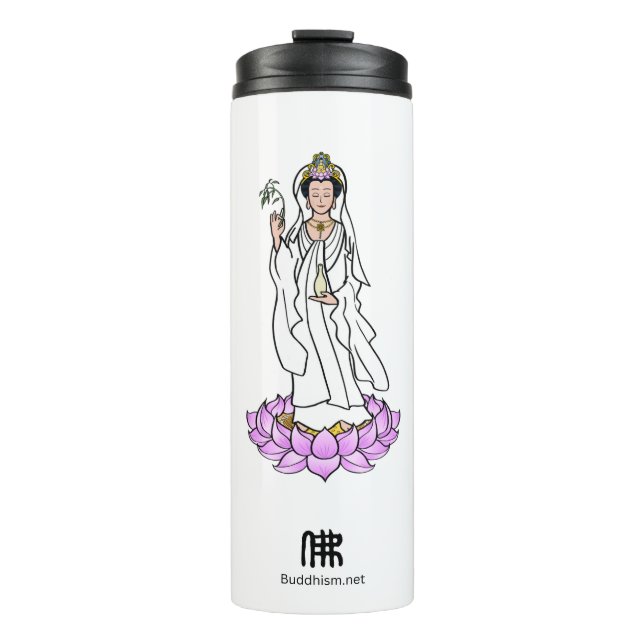 Garrafa Térmica Guan Yin Bodhisattva no Lotus (Frente)