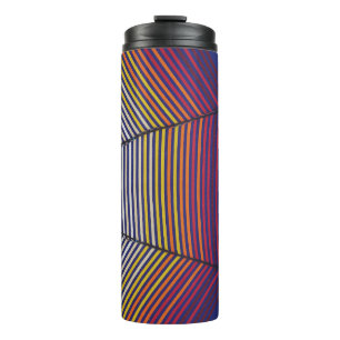 Garrafa Térmica Guarda-chuva azul e multicolorido