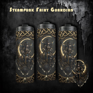 Garrafa Térmica Guardiã Fada Steampunk.