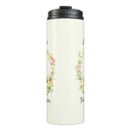 Garrafa Térmica Guirlanda Floral da Minha Primeira Páscoa Coelhinh