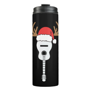 Garrafa Térmica Guitar Christmas Santa Hat Reindeer
