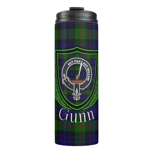 Garrafa Térmica Gunn Scottish Clan Tartan & Crest (Frente)