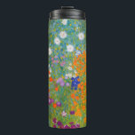 Garrafa Térmica Gustav Klimt - Jardim Flor<br><div class="desc">Jardim Flor - Gustav Klimt em 1905-1907</div>