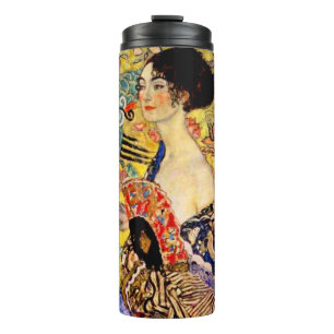 Garrafa Térmica Gustav Klimt Lady com ventilador