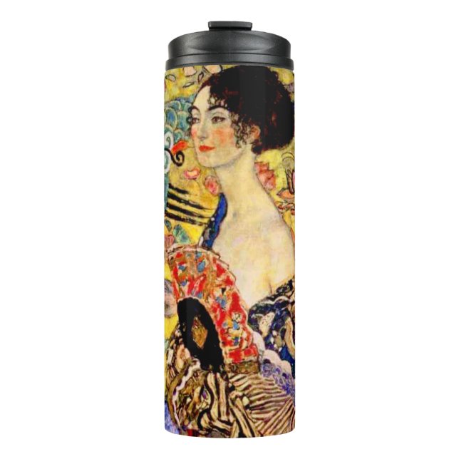 Garrafa Térmica Gustav Klimt Lady com ventilador (Frente)