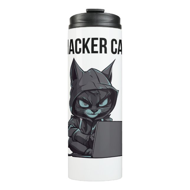 Garrafa Térmica Hacker cat (Frente)
