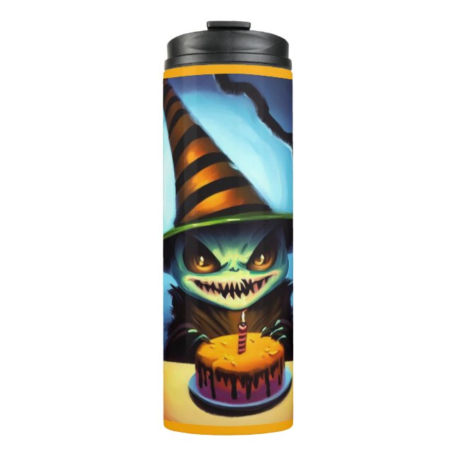 Garrafa Térmica Halloween - Aniversário 1 (Frente)