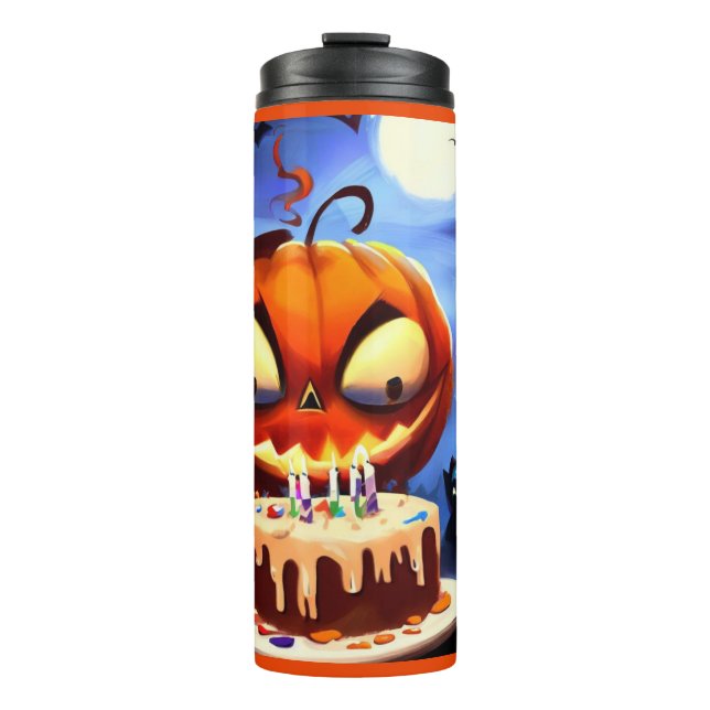 Garrafa Térmica Halloween - Aniversário 3 (Frente)