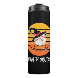 Garrafa Térmica Halloween Baseball Halloween Witch Hat Pumpkin