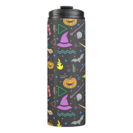 Garrafa Térmica Halloween Bats WaterColor Pattern Modern Spooky