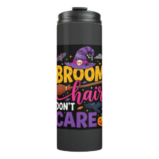 Garrafa Térmica Halloween Broom Hair Don't Care Witch Quote