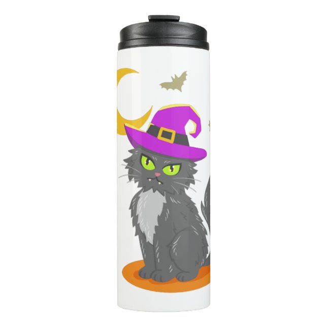 Garrafa Térmica Halloween Cat Halloween Costume (Frente)