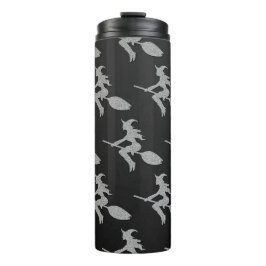 Garrafa Térmica Halloween da Bruxa Voadora Silver