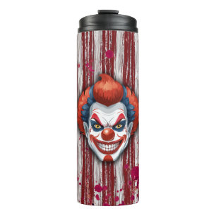 Garrafa Térmica Halloween do Carnaval de Palhaço Assustador
