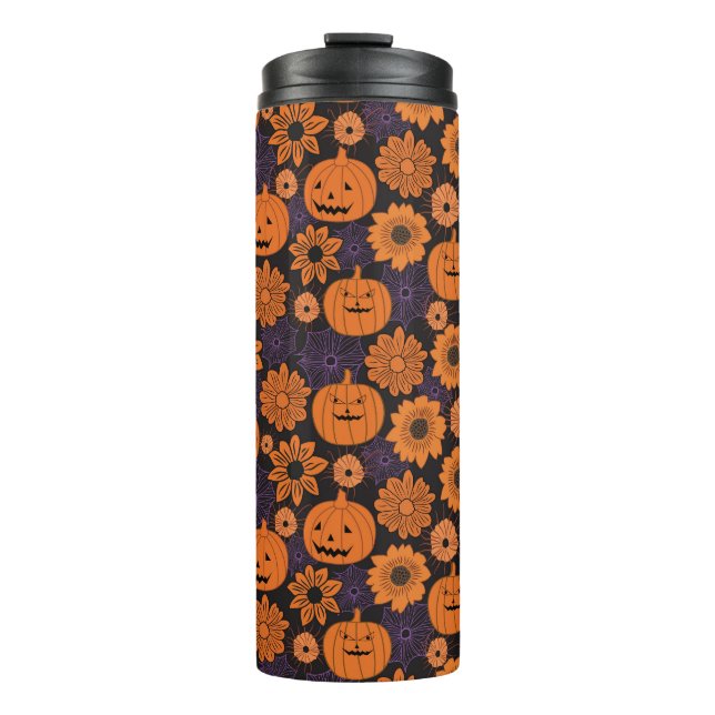 Garrafa Térmica Halloween Floral (Frente)
