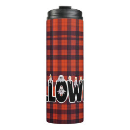 Garrafa Térmica Halloween Ghost Candle Lettering