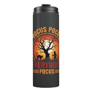 Garrafa Térmica Halloween Hocus Pocus Everybody Focus Witch Tree