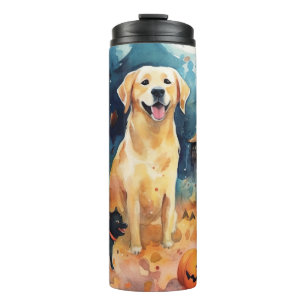 Garrafa Térmica Halloween Lappund Finlandês Com Pumpkins Assustado