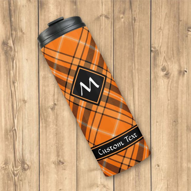 Garrafa Térmica Halloween Orange Tartan (Criador carregado)