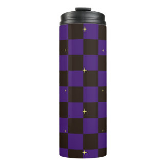 Garrafa Térmica Halloween Plaid Star Pattern Thermal Tumbler