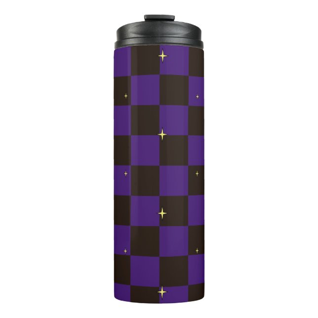 Garrafa Térmica Halloween Plaid Star Pattern Thermal Tumbler (Frente)