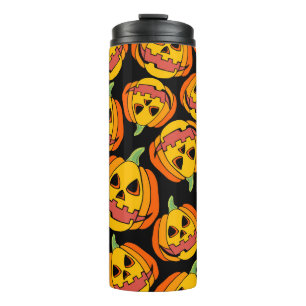 Garrafa Térmica Halloween Pumpkin: Símbolo de outono de Vintage