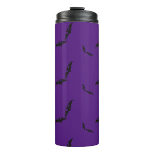 Garrafa Térmica Halloween roxo/morcego Tumbler térmico