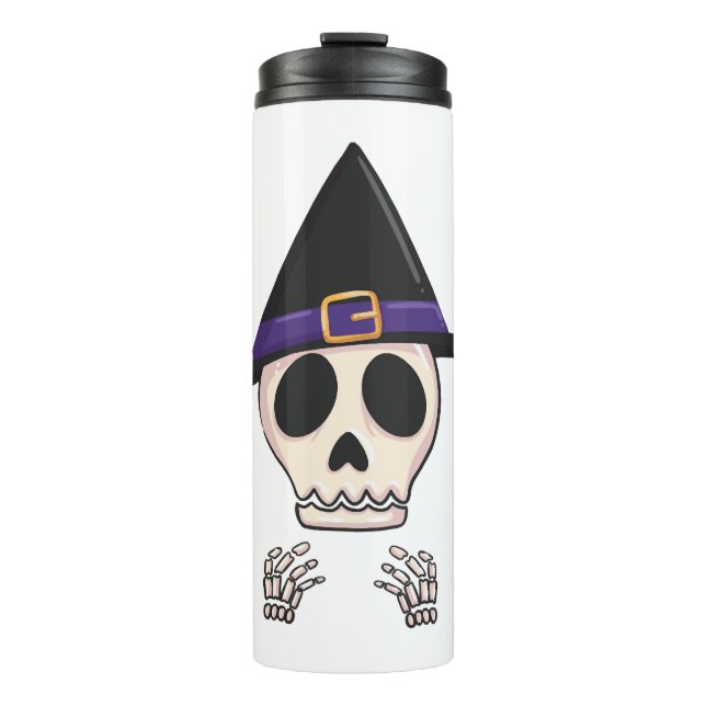 Garrafa Térmica Halloween Skeleton design, Spooky Halloween (Frente)