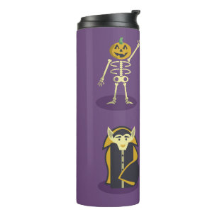 Garrafa Térmica Halloween Skeleton Dracula Mummy Grim Reaper