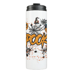 Garrafa Térmica Halloween Spooky Halloween Vibes Spide do Hallowee
