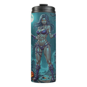 Garrafa Térmica Halloween Treat ou Zombie Namorada w Cérebros