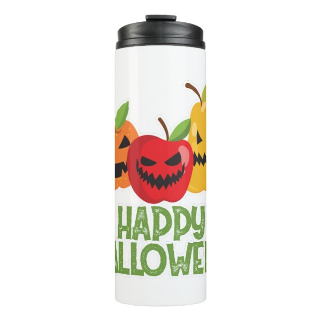 Garrafa Térmica Halloween Vegan Feliz Halloween Pumpkin Vegetarian (Frente)