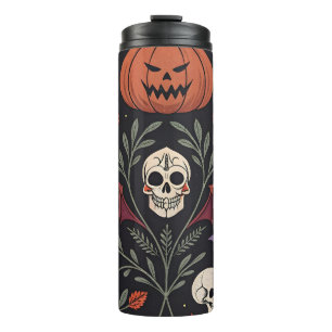 Garrafa Térmica Halloween Vibes Pattern