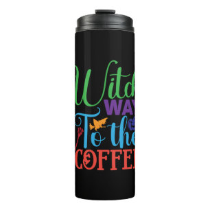 Garrafa Térmica Halloween Witch Caminhando Para O Café