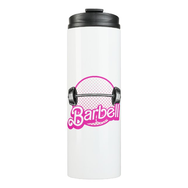 Garrafa Térmica Halteres - rosa (Frente)