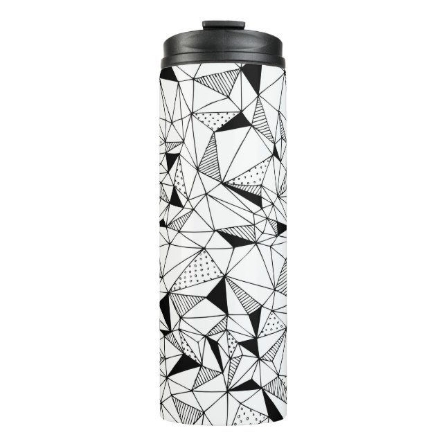 Garrafa Térmica hand drawn abstract geometrical background with po (Frente)