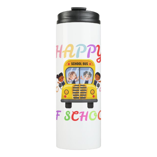 GARRAFA TÉRMICA HAPPY 100 DAYS OF SCHOOL, BACK TO SCHOOL (Frente)
