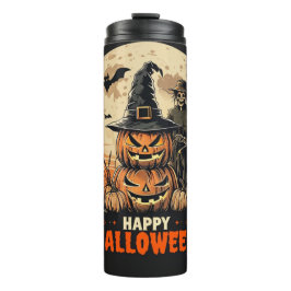 Garrafa Térmica Happy Halloween Scarecrow Pumpkin Thermal Tumbler