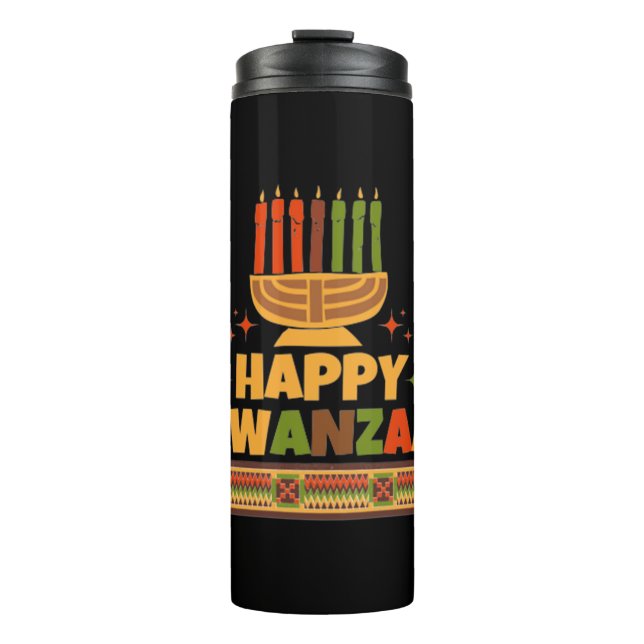 Garrafa Térmica Happy Kwanzaa (Frente)