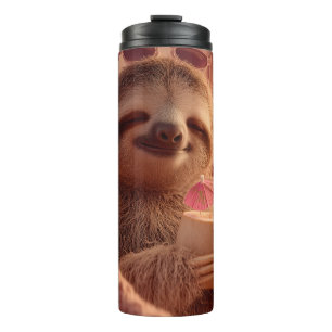 Garrafa Térmica Happy Sloth Relaxando em um Hammock
