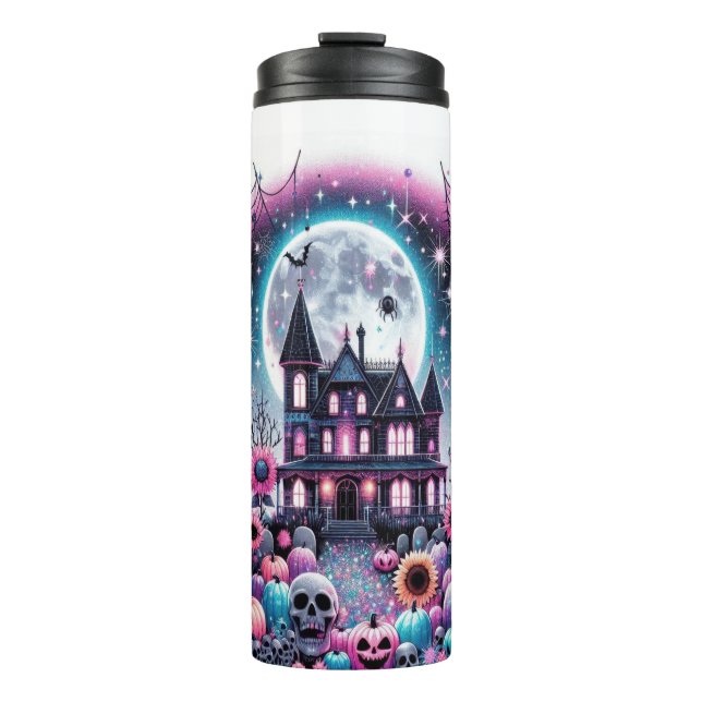 Garrafa Térmica Haunted House Halloween Thermal Tumbler (Frente)